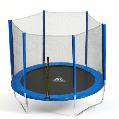 Батут DFC Trampoline Fitness с сеткой 16ft, синий